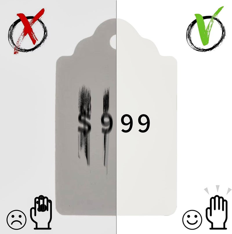 OLPDDZ 1000PCS White Blank Unstrung Price Tags, Micro Tagging Gun，1.75 x 1.093 Inches - Premium Quality Durable Paper Hang Tags for Clothing, Retail, Ideal for Gift Labeling and Sale Pricing - Image 4